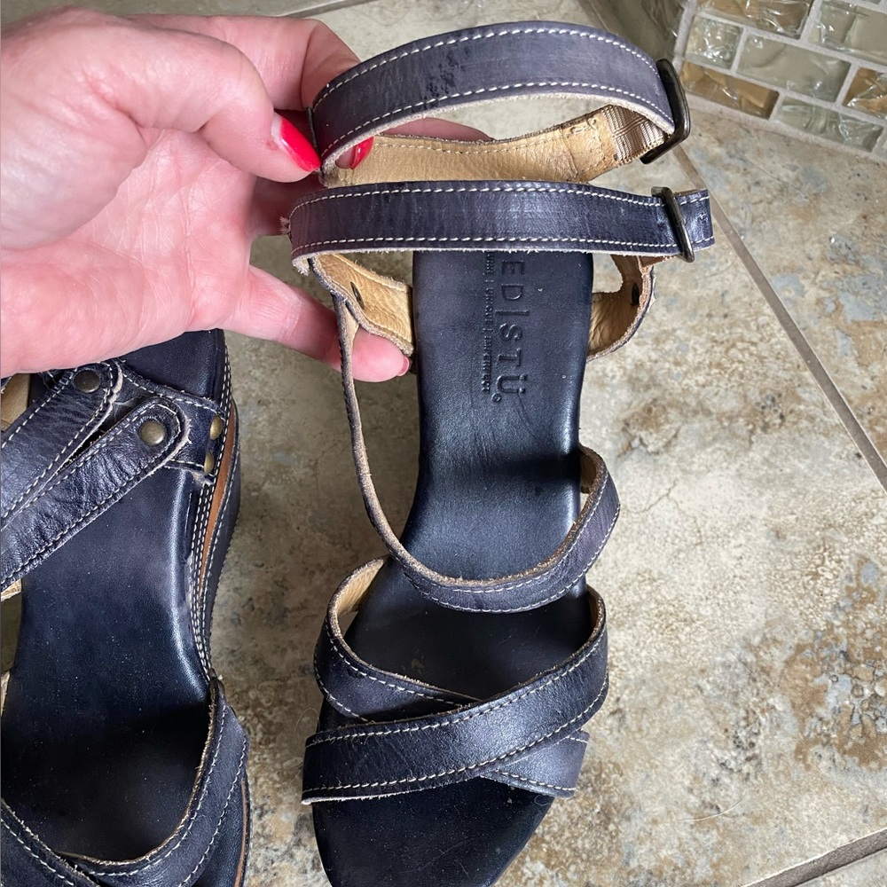 Bed Stu wedge sandals size 8 1/2. Next to new.